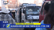 Tarifas transitorias del transporte público continúan vigentes en El Alto