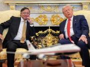 Sin protocolo y a puertas cerradas, Donald Trump recibe a Gustavo Petro para su primer cara a cara