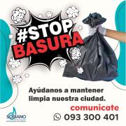 Para evitar basurales en la vía pública se recomienda el uso del servicio Stop Basura