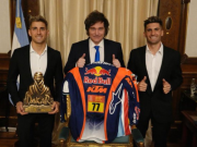 Milei recibió en Casa Rosada a Luciano Benavides, ganador del Dakar