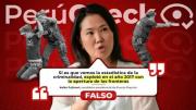 Keiko Fujimori afirmó que la criminalidad explotó a partir del año 2017, pero es falso