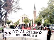 Vecinos protestan por posible instalación de relleno sanitario