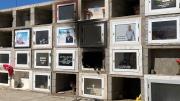 Misteriosa explosión e incendio en un nicho del cementerio
