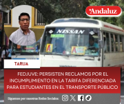 Fedjuve: Persisten reclamos por el incumplimiento en la tarifa diferenciada para estudiantes en el transporte público