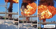Descarrilamiento de tren genera impactante explosión y bola de fuego gigante en Rusia
