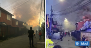 Incendio afectó a dos viviendas en Concepción y movilizó a más de 10 unidades de Bomberos