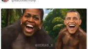 Trump publica video donde representa a los Obama como monos