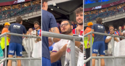 Video: el emocionante encuentro de Román Gómez con un hincha de Estudiantes en Brasil