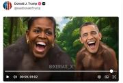 Trump difunde VIDEO donde representa a los Obama como monos