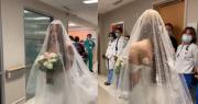 Video: Se casó en un hospital para que su padre con cáncer terminal pudiera verla