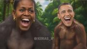 Donald Trump publicó un video que muestra a Barack y Michelle Obama como monos