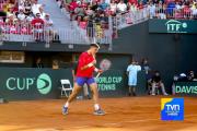 Tomás Barrios le da el primer punto a Chile sobre Serbia en Copa Davis