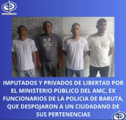 Imputan a cuatro exfuncionarios de PoliBaruta: detenían a ciudadanos y exigían sumas de dinero a cambio de su libertad