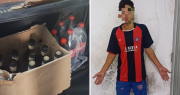 Robo frustrado en Rawson: escapaba en bici con fernet, Coca y una valija