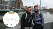 Dos franceses culminan épica caminata de casi 13 mil kilómetros desde Francia hasta Shanghái, China