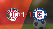 Liga MX: Empate a uno entre Toluca FC y Cruz Azul