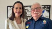 María Corina Machado se reúne con expresidente de Polonia, Lech Wałęsa: detalles del encuentro