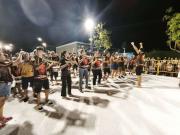 La siguiente en hacer su pasaje por avenida Lavalleja fue la escuela de samba Filho do Samba