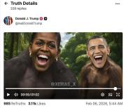 Trump anunció que no se disculpará por video que mostraba a los Obama como simios