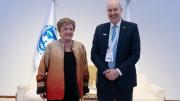 Federico Sturzenegger se reunió con Kristalina Georgieva en Arabia Saudita “para trabajar la agenda 2026”