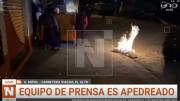 Acopiadores de gas licuado atacaron a un equipo de prensa de Red Uno