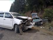 Fuerte choque sobre Ruta 40 cerca de El Bolsón: dos personas fueron hospitalizadas y hubo demoras en el tránsito