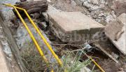 Temporal en Metán: la lluvia provocó el destrozo de un canal y partió una calle