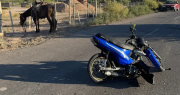 Un motociclista resultó gravemente herido tras chocar con un caballo