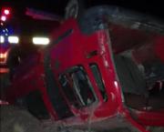 Murió un hombre por un vuelco en la Ruta 2, en Valle Medio: volvía de Las Grutas