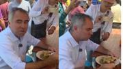 Rafael Belaunde finge disfrutar comida callejera en Chiclayo –