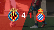 LaLiga EA Sports: Villarreal fue contundente y goleó 4-1 a Espanyol