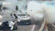 Video del robo cinematográfico en Italia: fingieron un operativo y explotaron un blindado