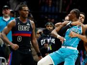 Batalla campal en la NBA: piñas, corridas y varios expulsados en el choque entre Charlotte y Detroit