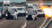 Asalto estilo película: Simularon un punto de control policial en Italia y volaron la puerta de un camión blindado