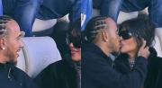 ¡Con un beso! Lewis Hamilton y Kim Kardashian confirmaron su romance en la Super Bowl 2026