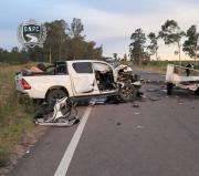 Choque de camionetas en Río Negro /Colmenas y ruta cortada