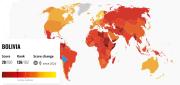 BOLIVIA QUEDA EN EL PUESTO 136 DEL RANKING GLOBAL DE CORRUPCIÓN 2025