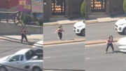 IMÁGENES SENSIBLES: Mujer de 25 años se lanza sobre auto en movimiento en México