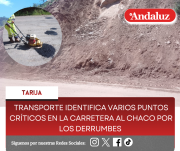 Transporte identifica varios puntos críticos en la carretera al Chaco por los derrumbes