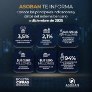 En el 2025, el año de la crisis, los créditos de la banca crecieron en 3,5% y los depósitos en 2,1%