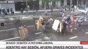 Reforma laboral: Incidentes entre manifestantes y la policía, con al menos 12 detenidos