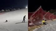 ESCALOFRIANTE: Se fracturó la columna y las piernas cuando intentaba esquiar, todo quedó grabado