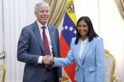 Delcy Rodríguez aborda con EEUU plan estabilización y transición