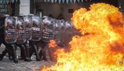 Violencia en la marcha: destrozos, bombas molotov, gases y 43 detenidos