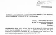 Wilster resta validez a recurso de un amparo presentado por hinchas