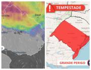 Instituto brasileño emite alerta roja por tempestades que se prevén que lleguen a Uruguay
