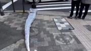 El video de un therian serpiente arrastrándose por las calles de Japón que se hizo viral
