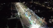 9 de Julio encendió nuevas luces LED y avanza con el recambio en todo el departamento