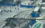 Las impresionantes imágenes del colapso de una calle en China: así se vivió el tenso momento