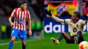 VIDEO: el fuerte cruce entre Lamine Yamal y Nahuel Molina en la goleada del Atlético de Madrid al Barcelona